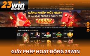 Giấy phép hoạt động 23win
