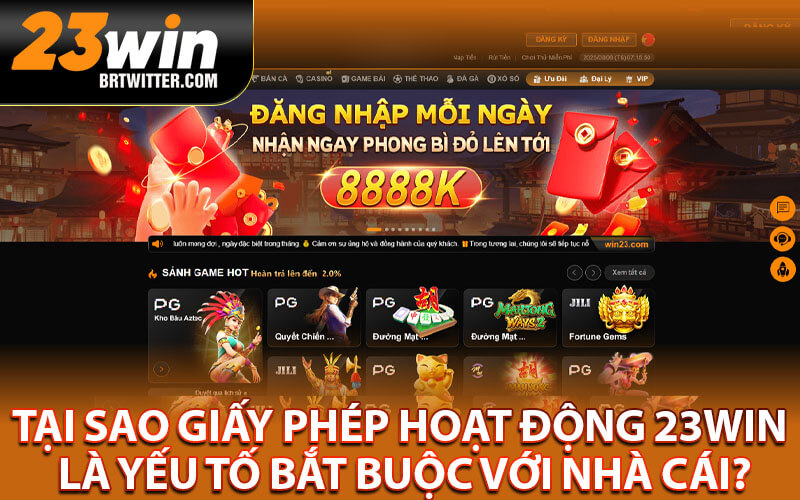 Giấy phép hoạt động 23win